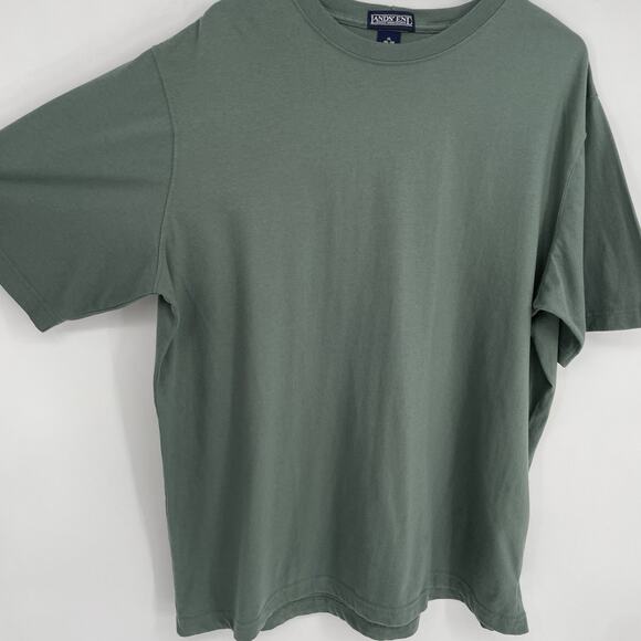 NWOT Lands' End Men's XL Green Crewneck T-Shirt 100% Cotton Super Soft Basic - Picture 9 of 9